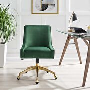 Green finish performance velvet swivel office chair by Modway additional picture 6