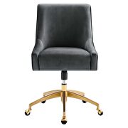 Gray finish performance velvet swivel office chair by Modway additional picture 2