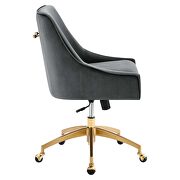 Gray finish performance velvet swivel office chair by Modway additional picture 3