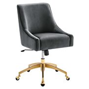 Gray finish performance velvet swivel office chair by Modway additional picture 4