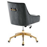 Gray finish performance velvet swivel office chair by Modway additional picture 5