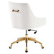 White finish performance velvet swivel office chair by Modway additional picture 5