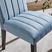 Light blue finish performance velvet upholstery dining side chairs/ set of 2 by Modway additional picture 8