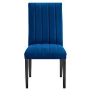 Navy finish performance velvet upholstery dining side chairs/ set of 2 by Modway additional picture 4
