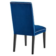 Navy finish performance velvet upholstery dining side chairs/ set of 2 by Modway additional picture 5