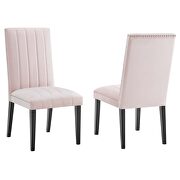Pink finish performance velvet upholstery dining side chairs/ set of 2 by Modway additional picture 7