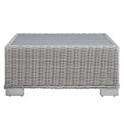 4-piece outdoor patio wicker rattan furniture set in light gray/ light blue by Modway additional picture 14