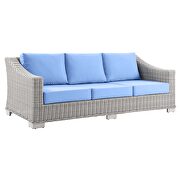 4-piece outdoor patio wicker rattan furniture set in light gray/ light blue by Modway additional picture 4