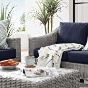 4-piece outdoor patio wicker rattan furniture set in light gray/ navy by Modway additional picture 11