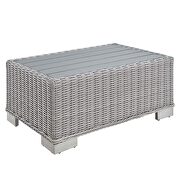 4-piece outdoor patio wicker rattan furniture set in light gray/ navy by Modway additional picture 14