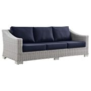 4-piece outdoor patio wicker rattan furniture set in light gray/ navy by Modway additional picture 6