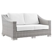 4-piece outdoor patio wicker rattan furniture set in light gray/ white by Modway additional picture 5