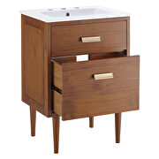 Natural finish base bathroom vanity by Modway additional picture 5