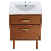 Natural finish base bathroom vanity by Modway additional picture 6