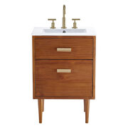 Natural finish base bathroom vanity by Modway additional picture 7