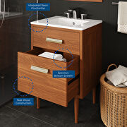 Natural finish base bathroom vanity by Modway additional picture 9