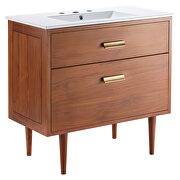 Natural  finish base 36 bathroom vanity by Modway additional picture 2