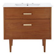 Natural  finish base 36 bathroom vanity by Modway additional picture 3