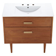 Natural  finish base 36 bathroom vanity by Modway additional picture 6