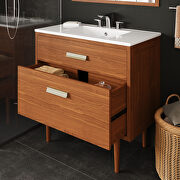 Natural  finish base 36 bathroom vanity by Modway additional picture 10