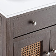 Gray finish solid mindi wood bathroom vanity by Modway additional picture 8