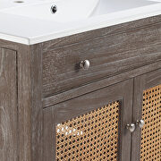 Gray finish solid mindi wood bathroom vanity 36 by Modway additional picture 8