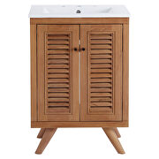 Natural finish solid teak wood bathroom vanity by Modway additional picture 3