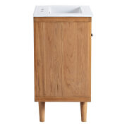 Natural finish solid teak wood bathroom vanity by Modway additional picture 4