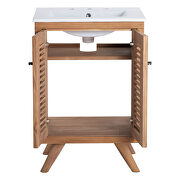 Natural finish solid teak wood bathroom vanity by Modway additional picture 5