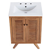 Natural finish solid teak wood bathroom vanity by Modway additional picture 6