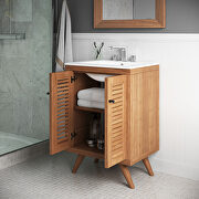 Natural finish solid teak wood bathroom vanity by Modway additional picture 10
