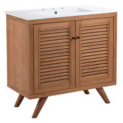 Natural finish solid teak wood bathroom vanity 36 by Modway additional picture 2