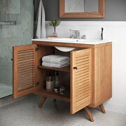 Natural finish solid teak wood bathroom vanity 36 by Modway additional picture 10