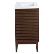 Walnut finish solid mindi wood bathroom vanity 36 by Modway additional picture 4