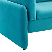 Blue finish stain-resistant performance velvet upholstery sofa by Modway additional picture 4