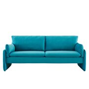 Blue finish stain-resistant performance velvet upholstery sofa by Modway additional picture 5