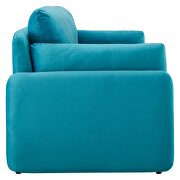 Blue finish stain-resistant performance velvet upholstery sofa by Modway additional picture 6