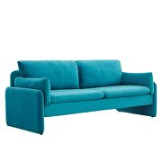 Blue finish stain-resistant performance velvet upholstery sofa by Modway additional picture 8