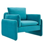 Blue finish stain-resistant performance velvet upholstery chair by Modway additional picture 7
