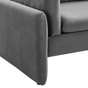 Charcoal finish stain-resistant performance velvet upholstery sofa by Modway additional picture 4