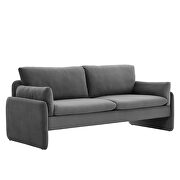 Charcoal finish stain-resistant performance velvet upholstery sofa by Modway additional picture 8