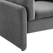 Charcoal finish stain-resistant performance velvet upholstery chair by Modway additional picture 4