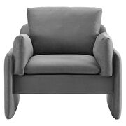 Charcoal finish stain-resistant performance velvet upholstery chair by Modway additional picture 5