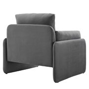 Charcoal finish stain-resistant performance velvet upholstery chair by Modway additional picture 6