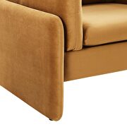 Cognac finish stain-resistant performance velvet upholstery chair by Modway additional picture 4