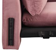 Dusty rose finish stain-resistant performance velvet upholstery sofa by Modway additional picture 2