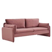 Dusty rose finish stain-resistant performance velvet upholstery sofa by Modway additional picture 8