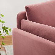 Dusty rose finish stain-resistant performance velvet upholstery chair by Modway additional picture 2