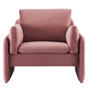Dusty rose finish stain-resistant performance velvet upholstery chair by Modway additional picture 5