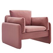 Dusty rose finish stain-resistant performance velvet upholstery chair by Modway additional picture 7